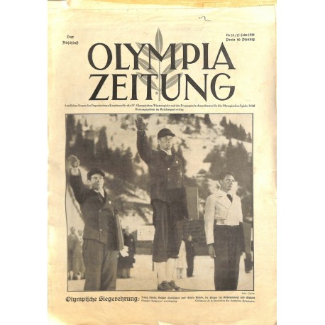 9746	 Third Reich Olympic Winter Games	 OLYMPIA ZEITUNG	 No. 	13-1936 17.Februar	 The Ending ceremony	