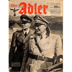 0822	 DER ADLER	 -No.	5	-1942	 vintage German Luftwaffe Magazine Air Force WW2 WWII