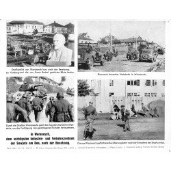13838	 WWII press photo print	 In Woronesch, dem wichtigsten Industrie- und Verkehrszentrum der Sowjets, nach der Besetzung	