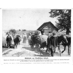 13866	 WWII press photo print	 Rückkehr zur friedlichen Arbeit	 Russia 1941, Serie 1478d	