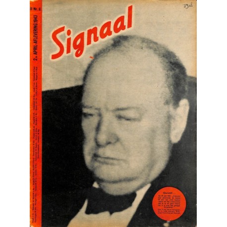 0996	-No.	 H	8-1943	 SIGNAAL / SIGNAL Holland Dutch - illustrated german magazine	Churchill, Ghandi, Wehrmacht, soldiers	