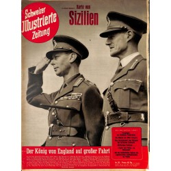 1250 SCHWEIZER ILLUSTRIERTE ZEITUNG 	 No. 26-1943	 WWII Switzerland magazine	 King of England, Compiegne , Athos Greece Russia