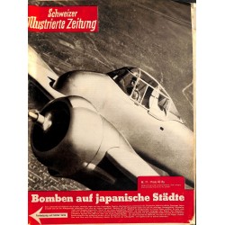 1253	 SCHWEIZER ILLUSTRIERTE ZEITUNG 	 No. 17-1942	 WWII Switzerland magazine	 France rubber gummi Pacific Ocean 