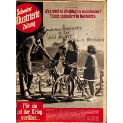 1255	 SCHWEIZER ILLUSTRIERTE ZEITUNG 	 No. 21-1941	 WWII Switzerland magazine	 Washington North Africa , Sweden