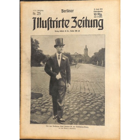 1293	 preWWI-No. 	25	-1914	 BERLINER ILLUSTRIRTE ZEITUNG	 German illustrated magazine	June 21 1914	