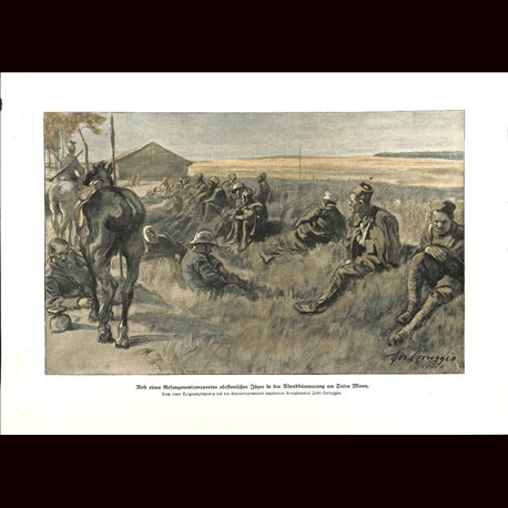 9055	 WWI print	 Verdun Toter Mann France POW african soldiers 	 s