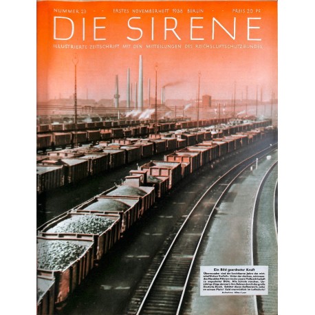 1589	 DIE SIRENE	 No. 2	-1938		- Reichsluftschutzbund - RLB - Luftschutz magazine civil protection, firefighting, air raids