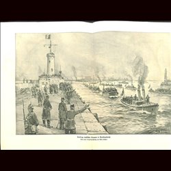 9075	 WWI print	 English troops land in North France	 