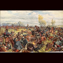 9080	 WWI print	 German cavalry Argonnen near Verdun 1915 September by Hans Schmidt	 