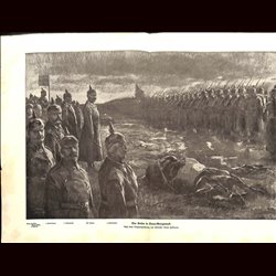 9083	 WWI print	 Nowo-Georgiewsk Wilhelm II Kaiser German soldiers by Hoffmann	