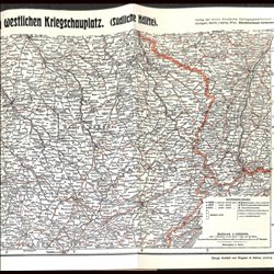 9110	 WWI print	 map 1914/15 France South battelfields	  