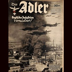 0453	 DER ADLER	 -No.	25	-1940	 vintage German Luftwaffe Magazine Air Force WW2 WWII 