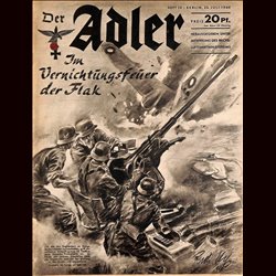 0482	 DER ADLER	 -No.	15	-1940	 vintage German Luftwaffe Magazine Air Force WW2 WWII 