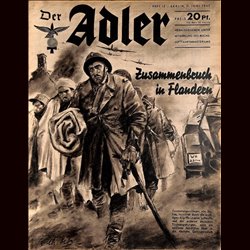 0488	 DER ADLER	 -No.	12	-1940	 vintage German Luftwaffe Magazine Air Force WW2 WWII