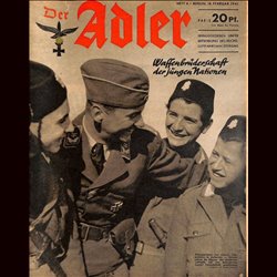 0541	 DER ADLER	 -No.	4	-1941	 vintage German Luftwaffe Magazine Air Force WW2 WWII 