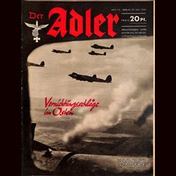 0547	 DER ADLER	 -No.	15	-1941	 vintage German Luftwaffe Magazine Air Force WW2 WWII