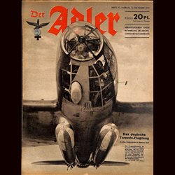 0554	 DER ADLER	 -No.	21	-1941	 vintage German Luftwaffe Magazine Air Force WW2 WWII 