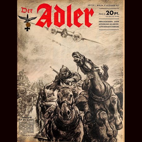 0563	 DER ADLER	 -No.	25	-1941	 vintage German Luftwaffe Magazine Air Force WW2 WWII