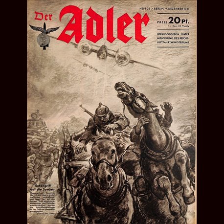 0565	 DER ADLER	 -No.	25	-1941	 vintage German Luftwaffe Magazine Air Force WW2 WWII