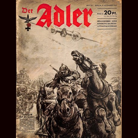 0566	 DER ADLER	 -No.	25	-1941	 vintage German Luftwaffe Magazine Air Force WW2 WWII