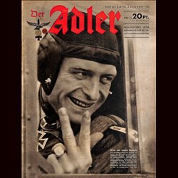 0567	 DER ADLER	 -No.	25	-1942	 vintage German Luftwaffe Magazine Air Force WW2 WWII