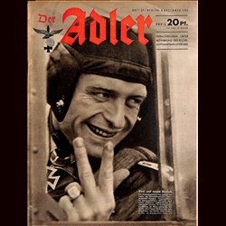 0568	 DER ADLER	 -No.	25	-1942	 vintage German Luftwaffe Magazine Air Force WW2 WWII