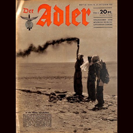 0571	 DER ADLER	 -No.	22	-1942	 vintage German Luftwaffe Magazine Air Force WW2 WWII 