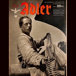 0580	 DER ADLER	 -No.	18	-1942	 vintage German Luftwaffe Magazine Air Force WW2 WWII