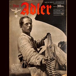 0582	 DER ADLER	 -No.	18	-1942	 vintage German Luftwaffe Magazine Air Force WW2 WWII