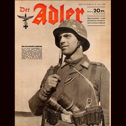 0589	 DER ADLER	 -No.	15	-1942	 vintage German Luftwaffe Magazine Air Force WW2 WWII