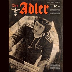 0622	 DER ADLER	 -No.	11	-1943	 vintage German Luftwaffe Magazine Air Force WW2 WWII