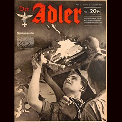 0660	 DER ADLER	 -No.	18	-1943	 vintage German Luftwaffe Magazine Air Force WW2 WWII