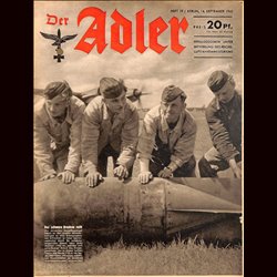 0663	 DER ADLER	 -No.	19	-1943	 vintage German Luftwaffe Magazine Air Force WW2 WWII 