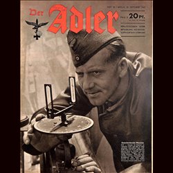 0668	 DER ADLER	 -No.	22	-1943	 vintage German Luftwaffe Magazine Air Force WW2 WWII