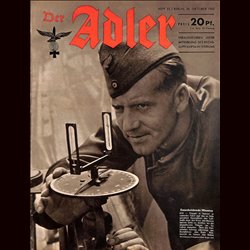 0669	 DER ADLER	 -No.	22	-1943	 vintage German Luftwaffe Magazine Air Force WW2 WWII