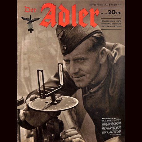 0669	 DER ADLER	 -No.	22	-1943	 vintage German Luftwaffe Magazine Air Force WW2 WWII