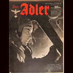 0672	 DER ADLER	 -No.	23	-1943	 vintage German Luftwaffe Magazine Air Force WW2 WWII