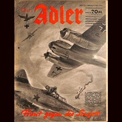 0787	 DER ADLER	 -No.	14	-1941	 vintage German Luftwaffe Magazine Air Force WW2 WWII 