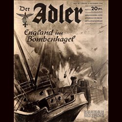 0478	 DER ADLER	 -No.	18	-1940	 vintage German Luftwaffe Magazine Air Force WW2 WWII 