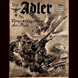 0479	 DER ADLER	 -No.	15	-1940	 vintage German Luftwaffe Magazine Air Force WW2 WWII