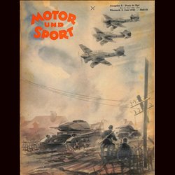 13950	 Incomplete MOTOR UND SPORT	 No. 23-1940	airfield, heavy weapons for airplanes, breaks	WWII magazine, vehicles, cars, tank