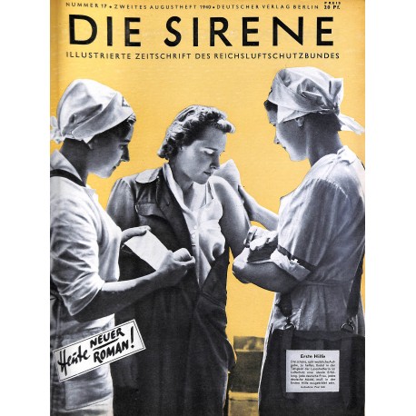 1635	 DIE SIRENE	 No. 2	-1940		- Reichsluftschutzbund - RLB - Luftschutz magazine civil protection, firefighting, air raids