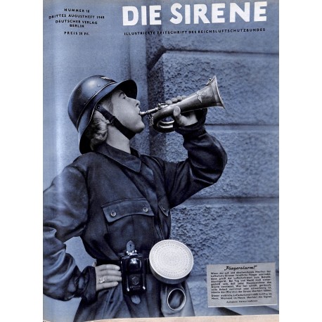 1636	 DIE SIRENE	 No. 2	-1940		- Reichsluftschutzbund - RLB - Luftschutz magazine civil protection, firefighting, air raids