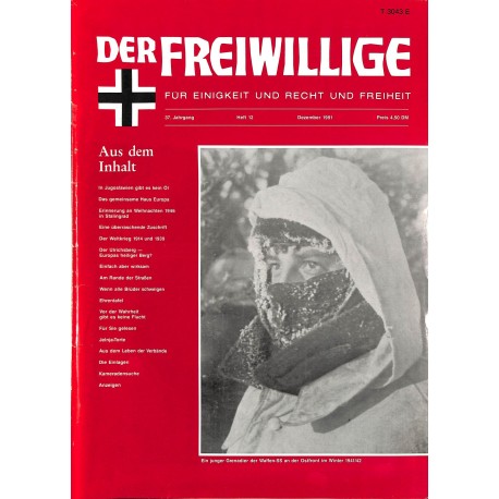 2007140	 No. 	12-1991	 DER FREIWILLIGE - Waffen-SS veteran magazine - 	