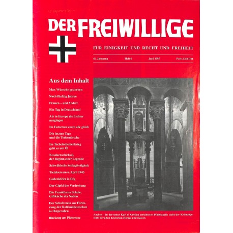 2007169	 No. 	6-1995	 DER FREIWILLIGE - Waffen-SS veteran magazine - 	