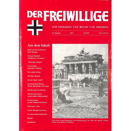 2007170	 No. 	7-1995	 DER FREIWILLIGE - Waffen-SS veteran magazine - 	