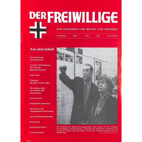 2007188	 No. 	3-1997	 DER FREIWILLIGE - Waffen-SS veteran magazine - 	