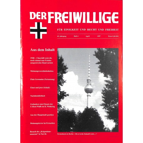 2007189	 No. 	4-1997	 DER FREIWILLIGE - Waffen-SS veteran magazine - 	