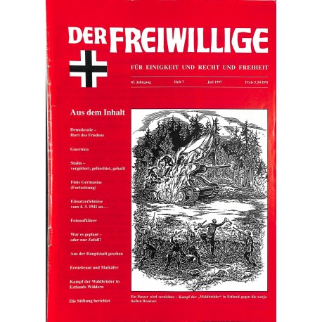 2007192	 No. 	7-1997	 DER FREIWILLIGE - Waffen-SS veteran magazine - 	