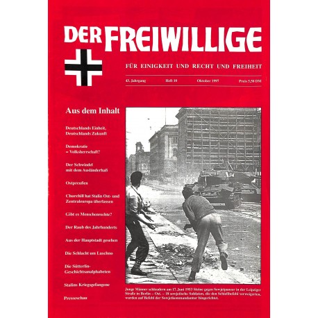2007194	 No. 	10-1997	 DER FREIWILLIGE - Waffen-SS veteran magazine - 	